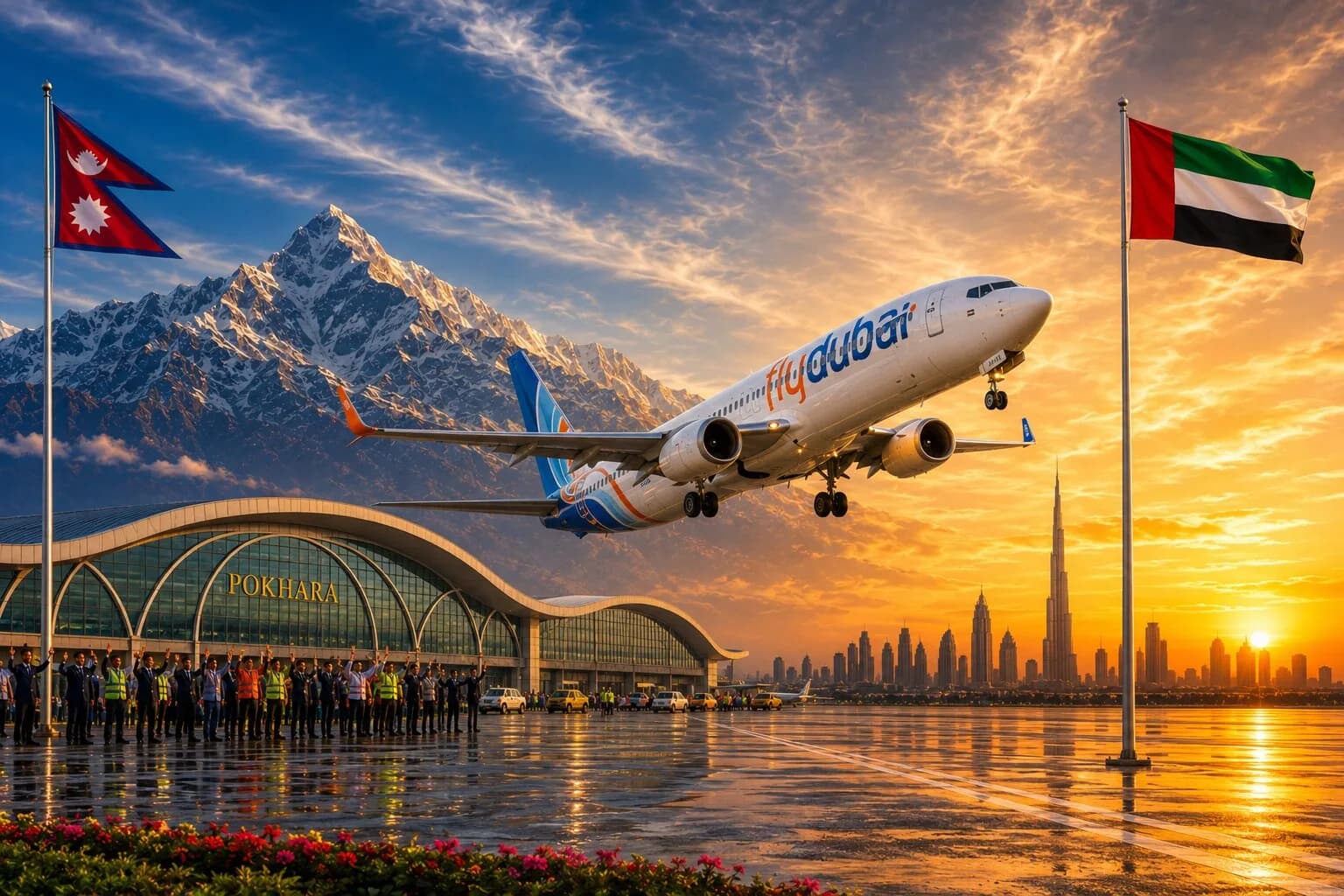 Pokhara-Dubai Flight