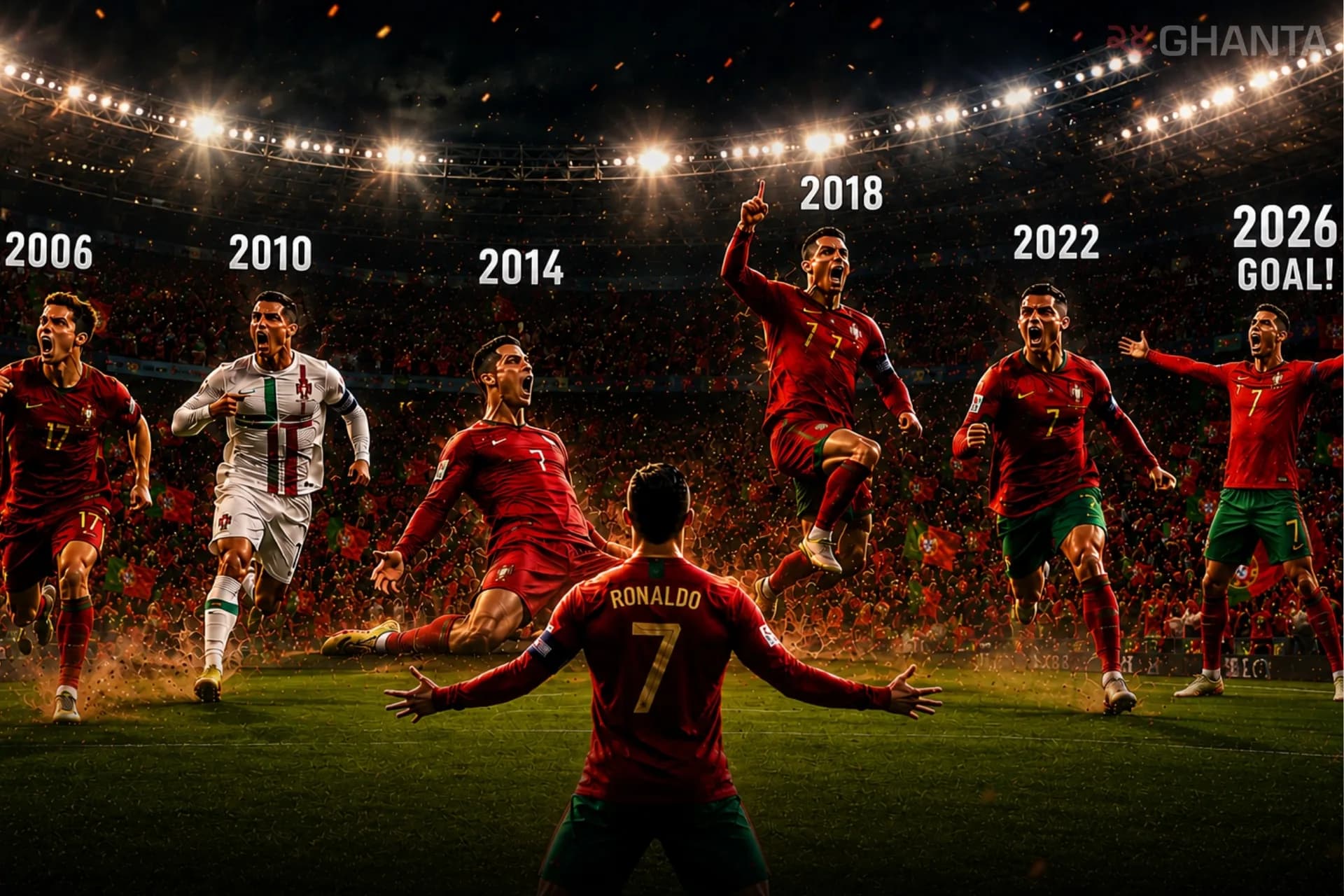 Ronaldo Scores In Sixth World Cup