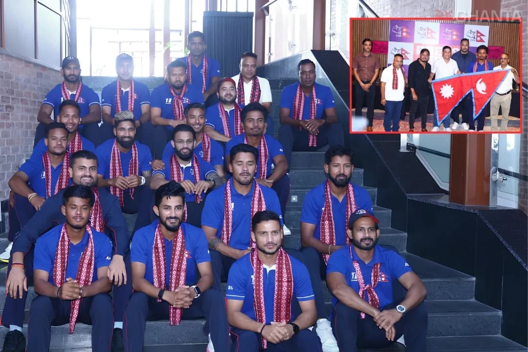 Nepal Cricket Team Gets CAN Farewell Ahead Of League 2 Tri-Series In Netherland