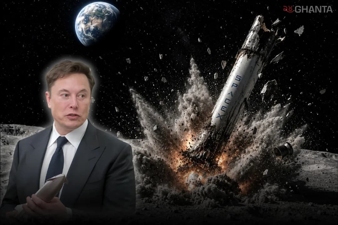 A 4-ton SpaceX Falcon 9 rocket part crashed into the Moon.