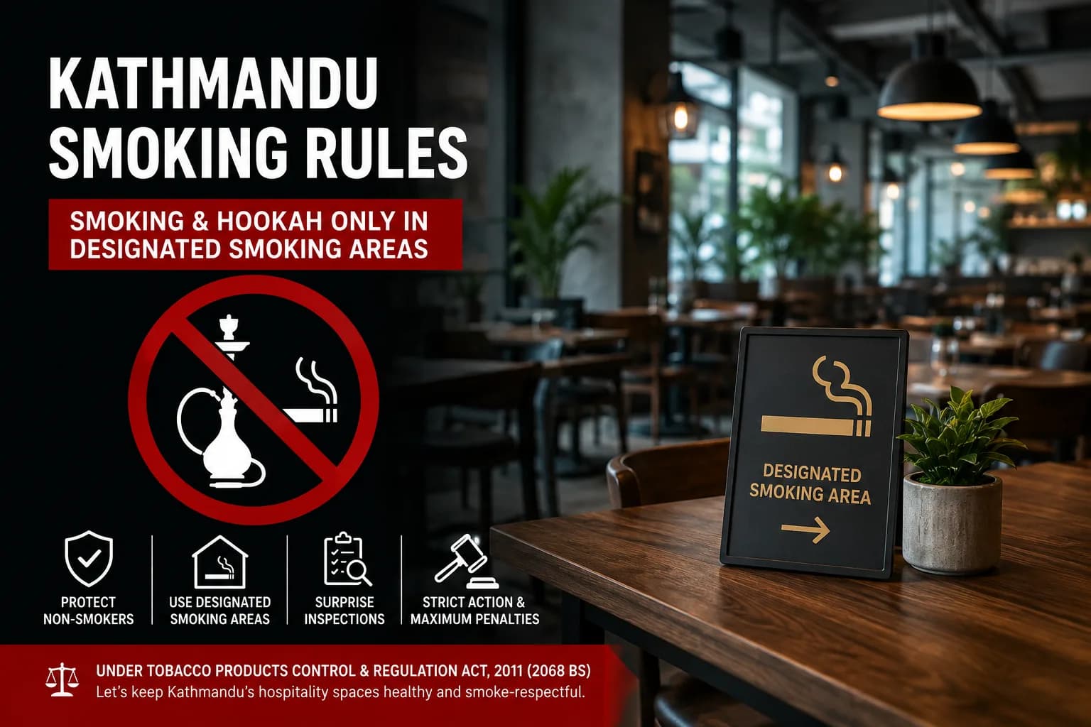 Kathmandu Restricts Hookah and Cigarette Smoking in Hotels and Restaurants, Warns of Strict Legal Action