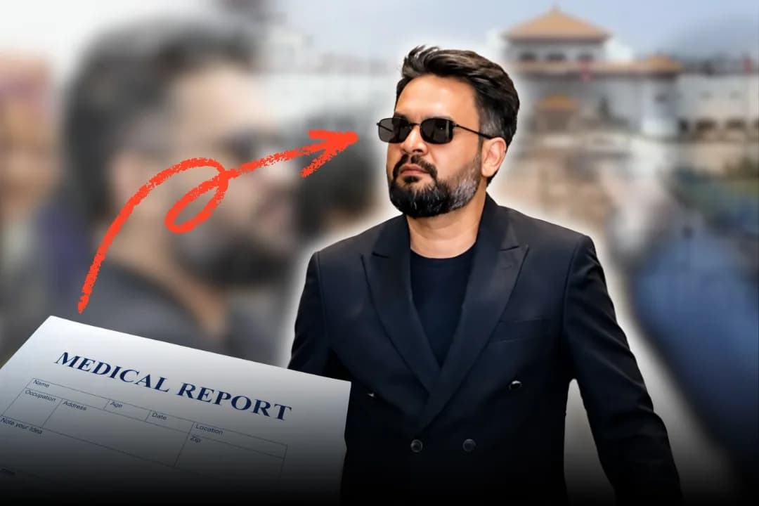 Balen Shah Submits Medical Report for Dark Glasses