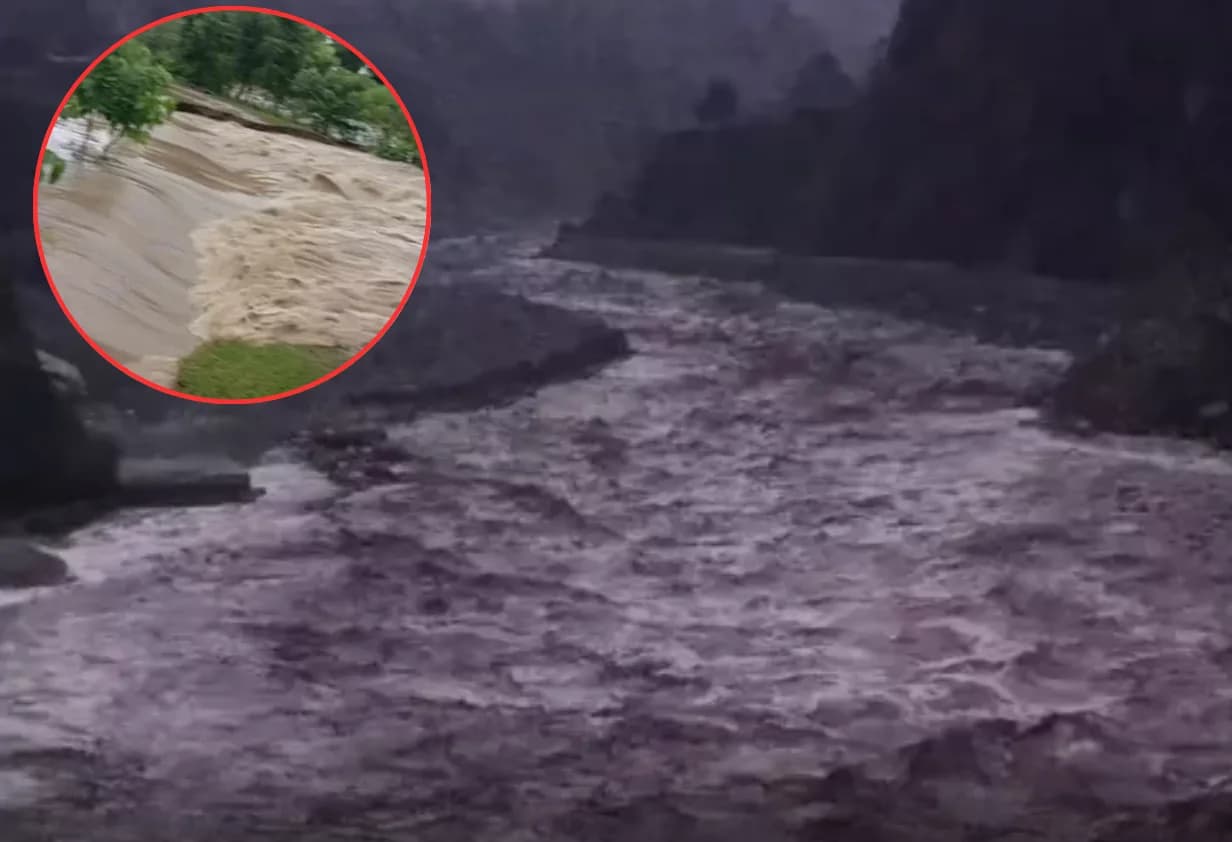 Flood Sweeps Away Four Houses And Suspension Bridge In Gorkha’s Chumanubri