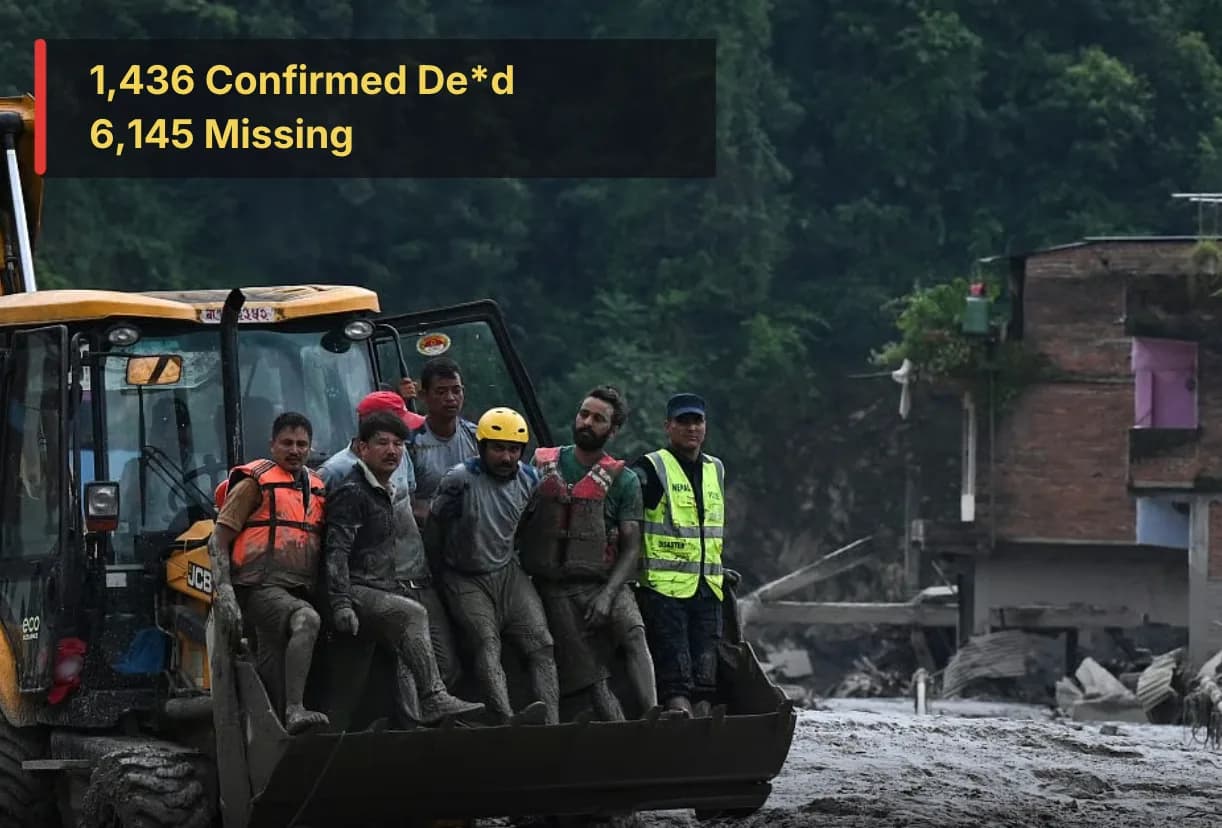 Bhote Koshi Flood Death Toll Reaches 1,436, More Than 6,000 Still Missing