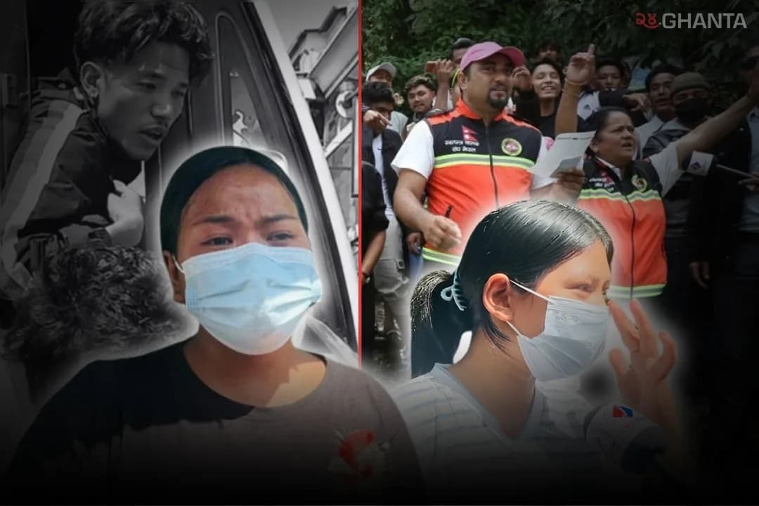 Tripureshwor Bus Fire: Driver Arjun Dong’s Two Wives Join Protest, Demanding Justice
