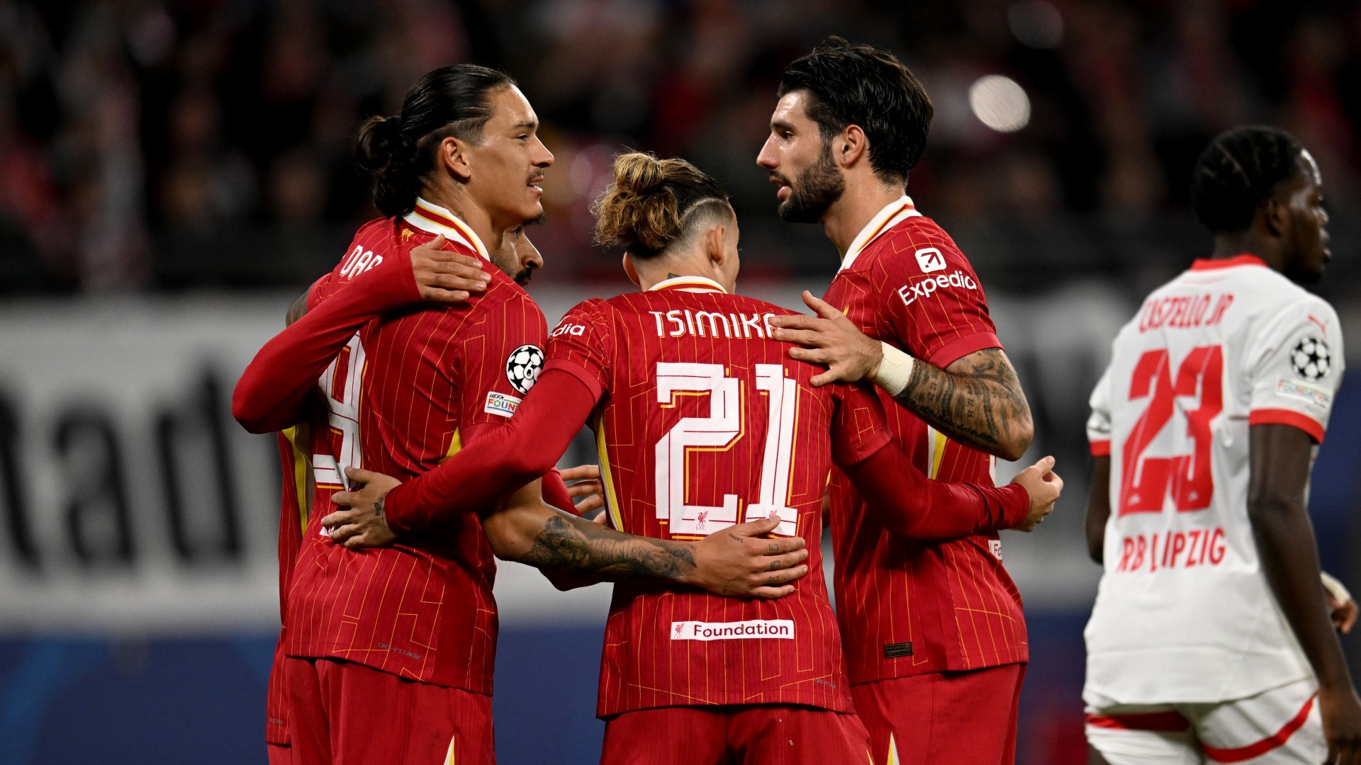Liverpool continue 100% record by holding on for 1-0 win in Leipzig