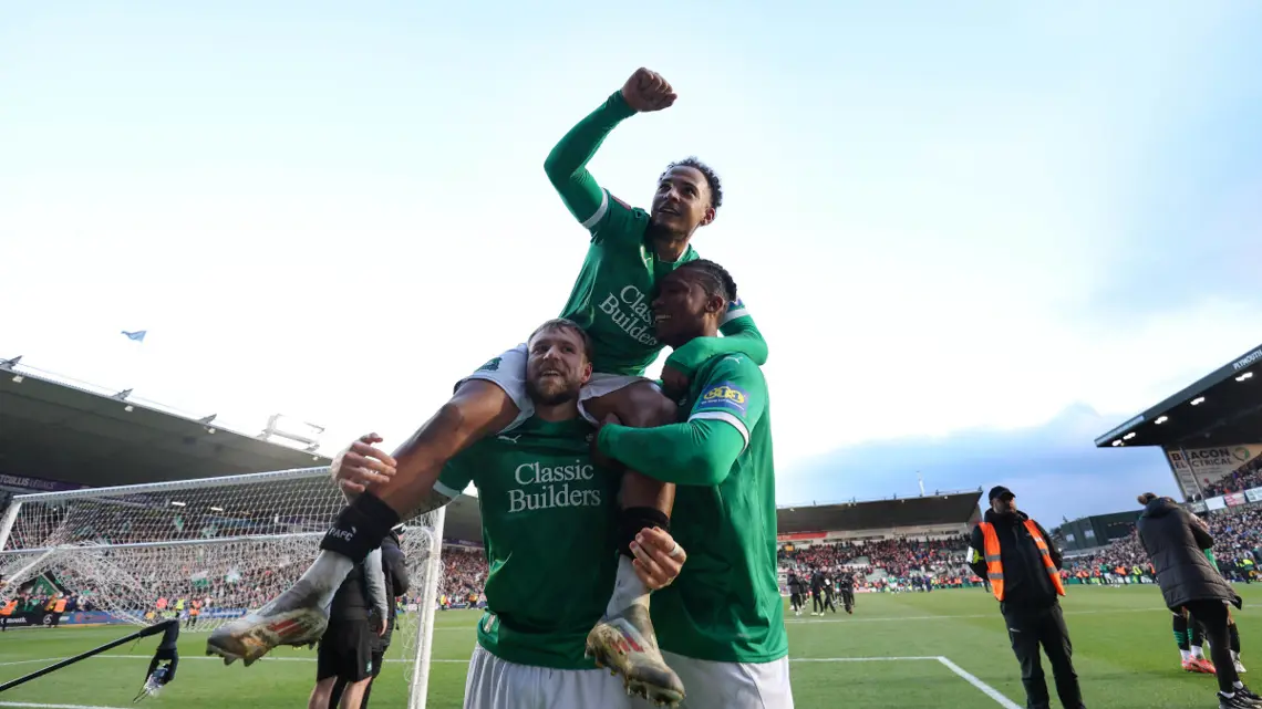 In the fifth round of the FA Cup, Plymouth tied Man City.